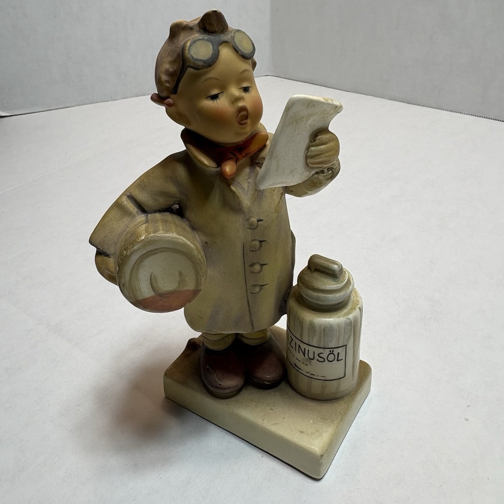 Hummel Little Pharmacist Figurine Goebel Germany Boy Doctor Repaired